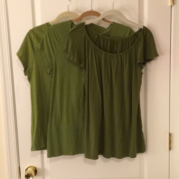 Sonoma Tops - 3 pack - olive green cotton/modal tshirts